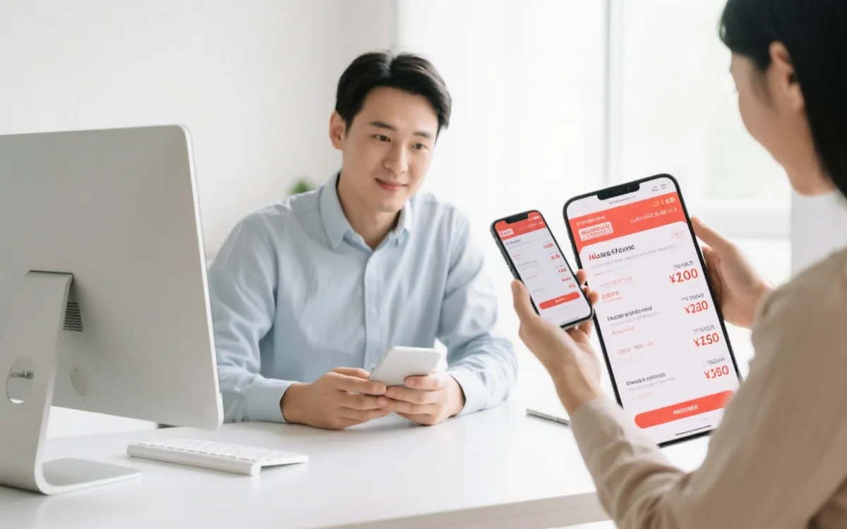 消费者对比价格与优惠券规则的理性购物场景