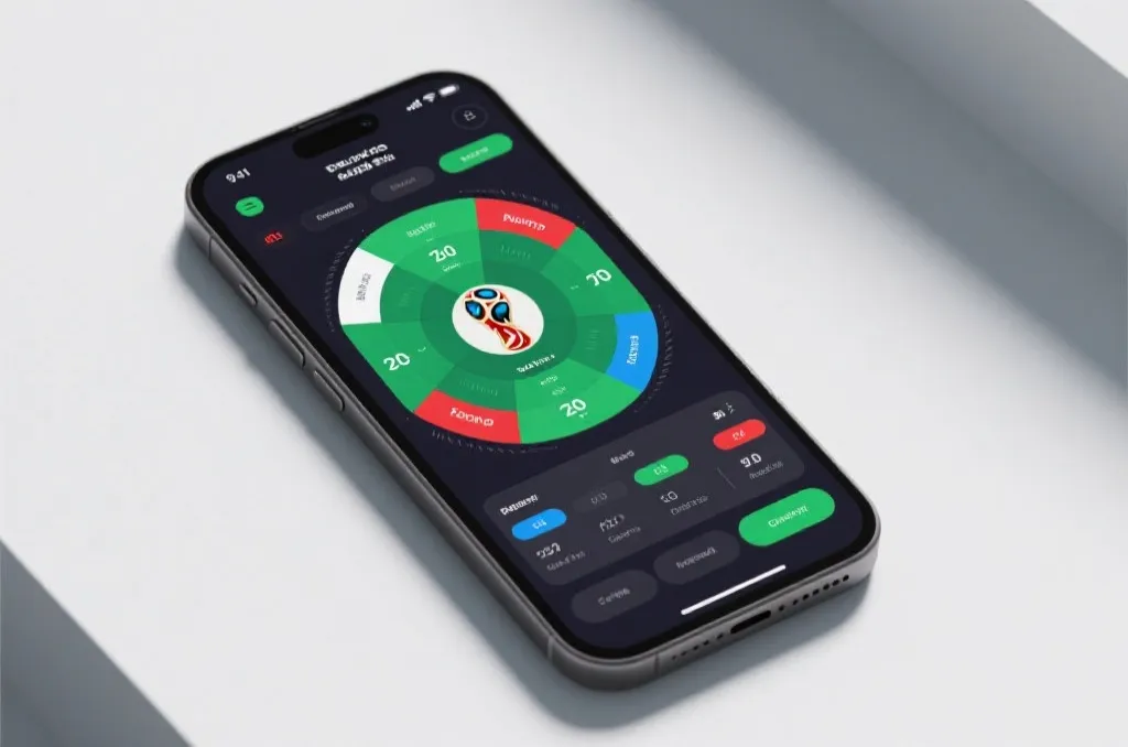 手机屏幕显示世界杯小组赛比分界面，界面清晰直观